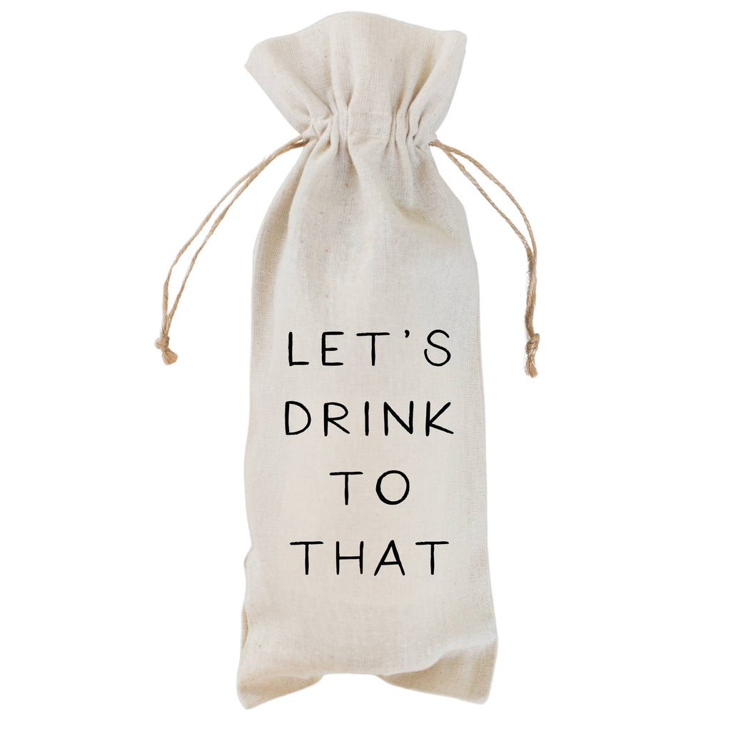 Drink To That Wine Bag: Natural Cotton/Linen