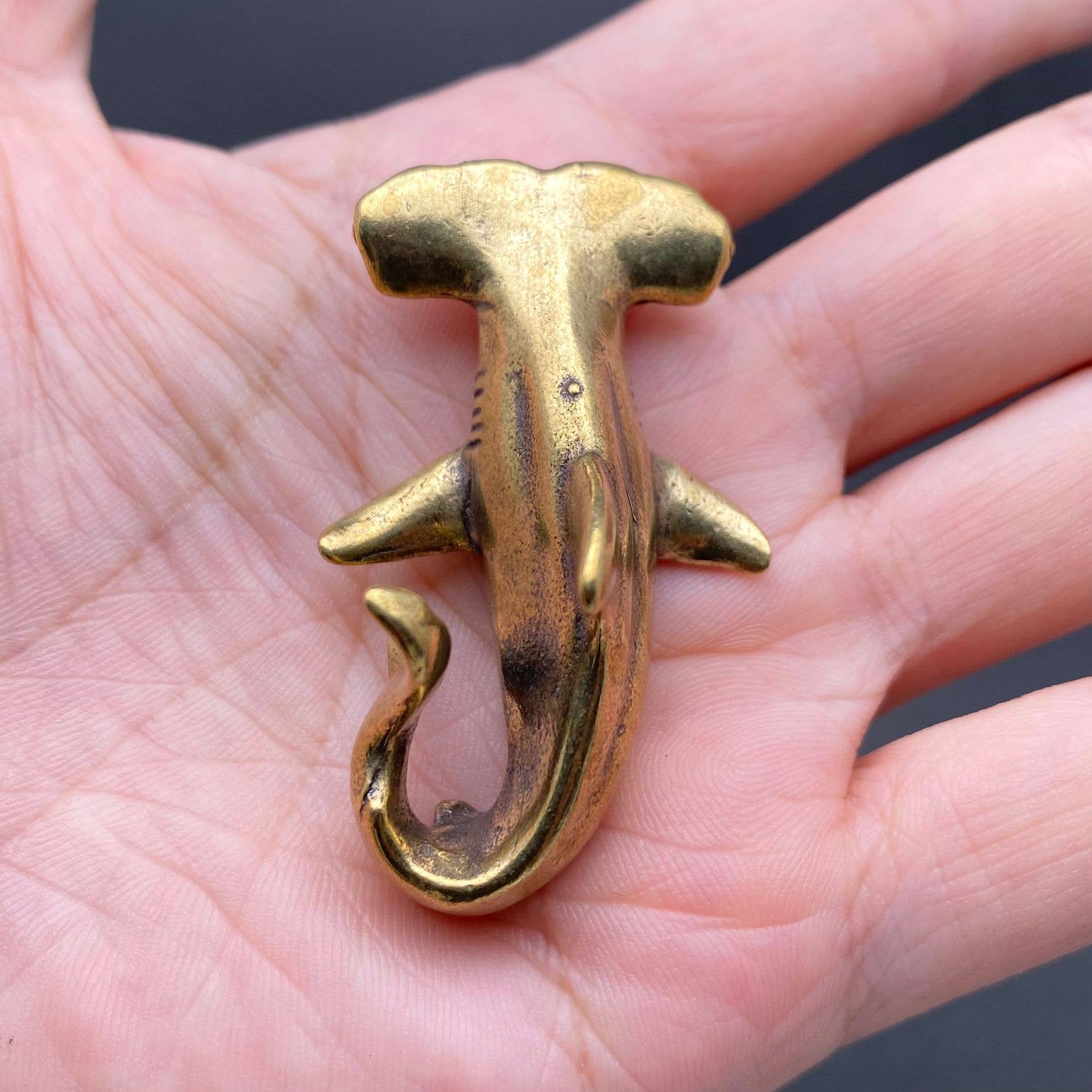 Brass Hammerhead Shark