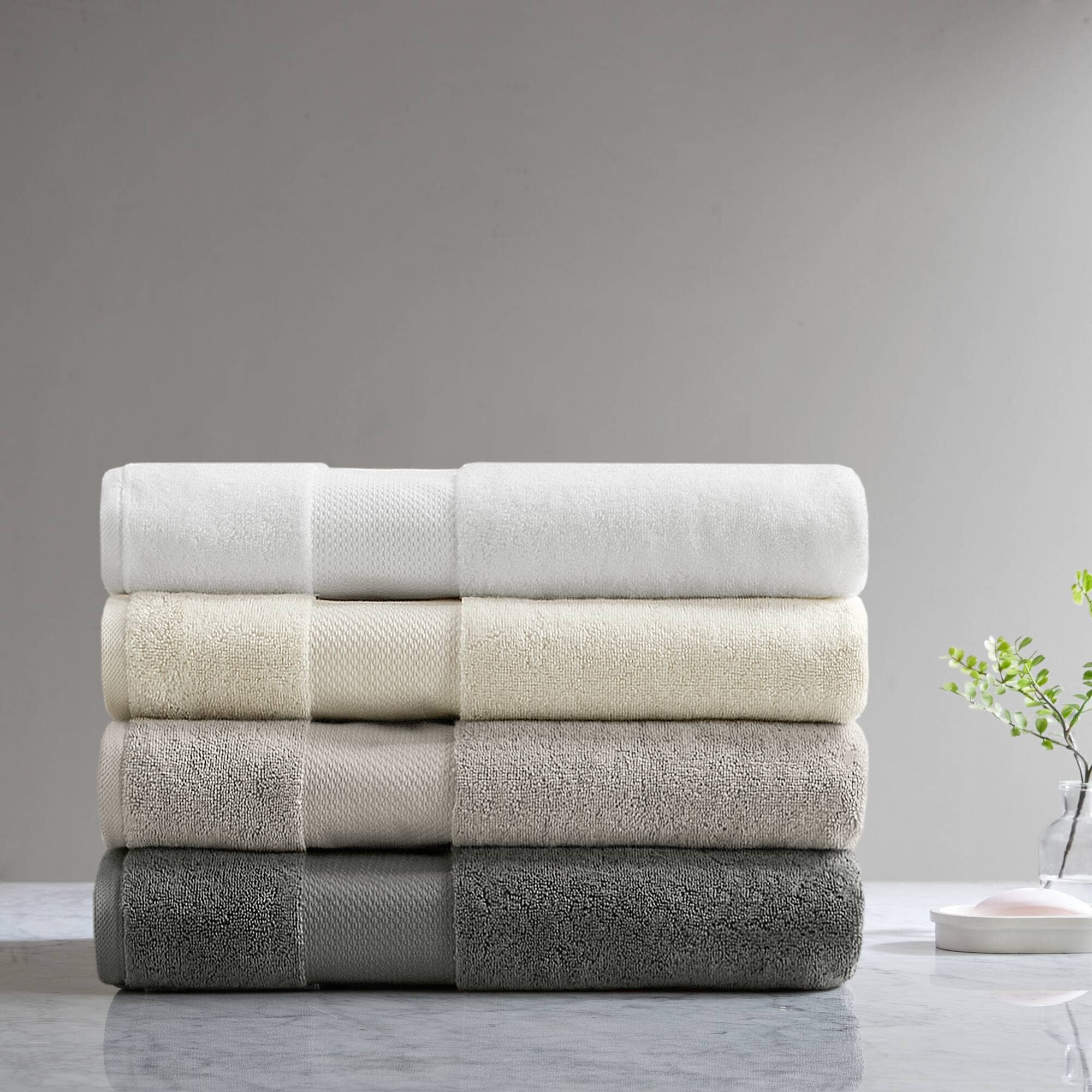 Turkish 600gsm Cotton 2-Piece Bathroom Sheet Set, White