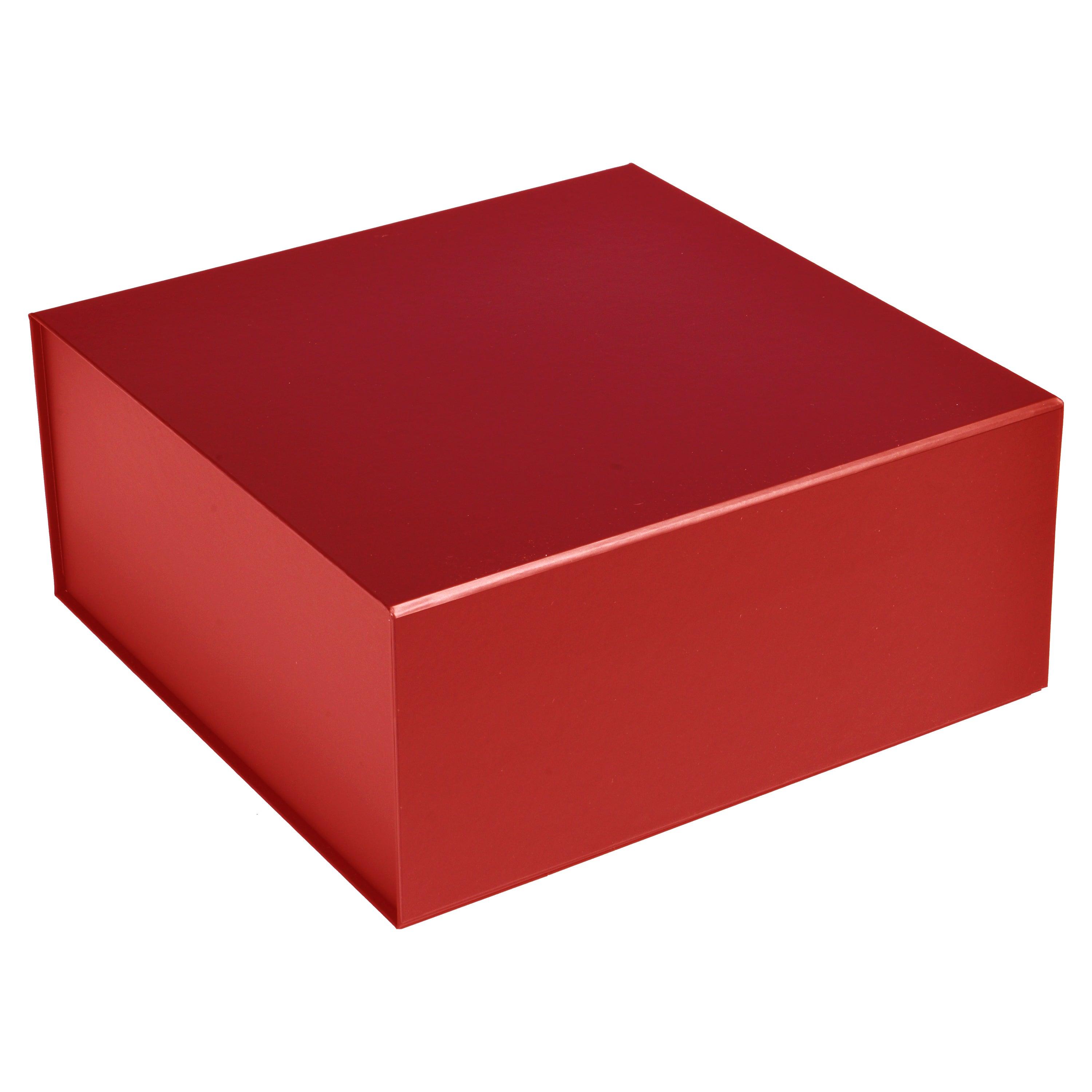 10" X 10" X 4.5" Collapsible Gift Box w/Magnetic Square Flap Lid: Black / 1
