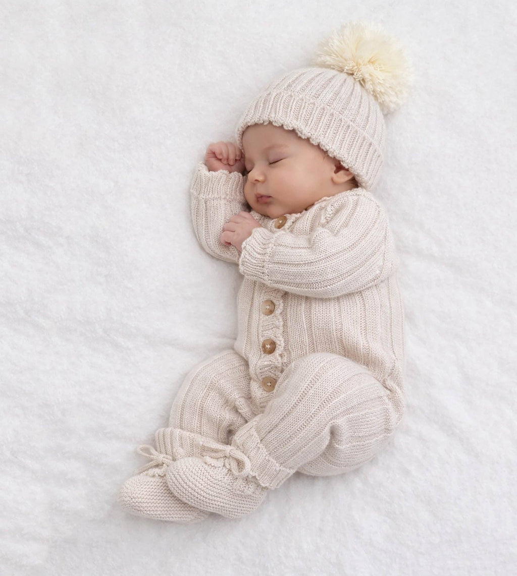 Mila Oatmilk Jumper Set: 3pc Set / Newborn (NB)