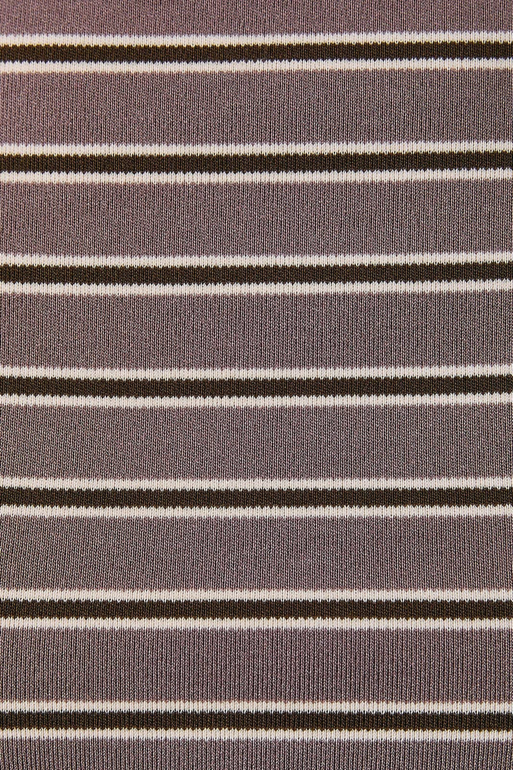 MID WAISTED WIDE LEG STRIPED PANTS: MAUVE-BROWN STRIPE / S