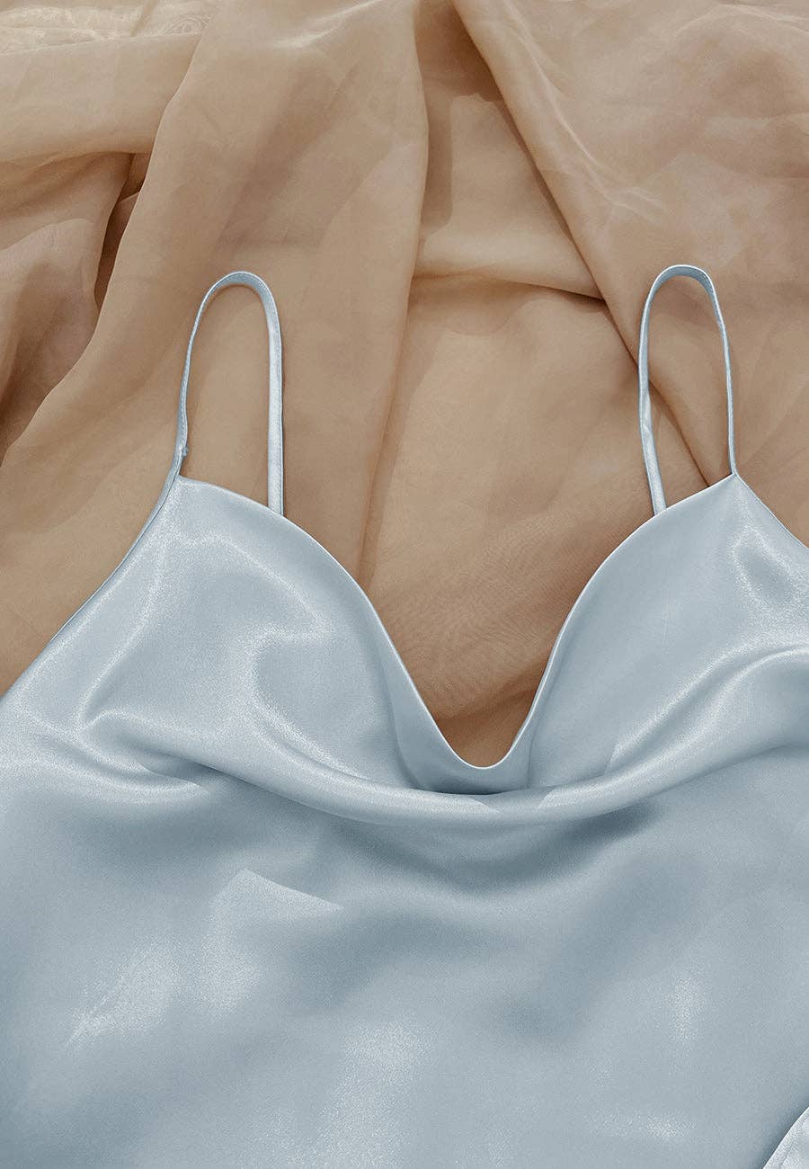 Satin Cowl Tank and Pajama Pants