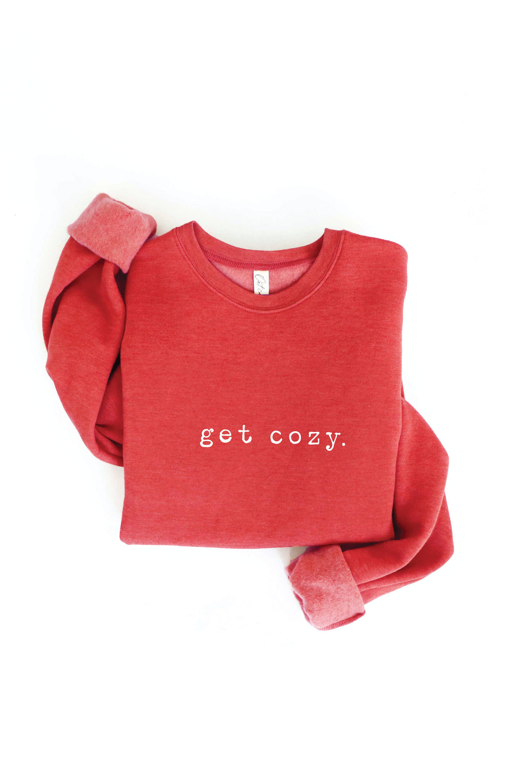 GET COZY Graphic Sweatshirt: MAROON / XL