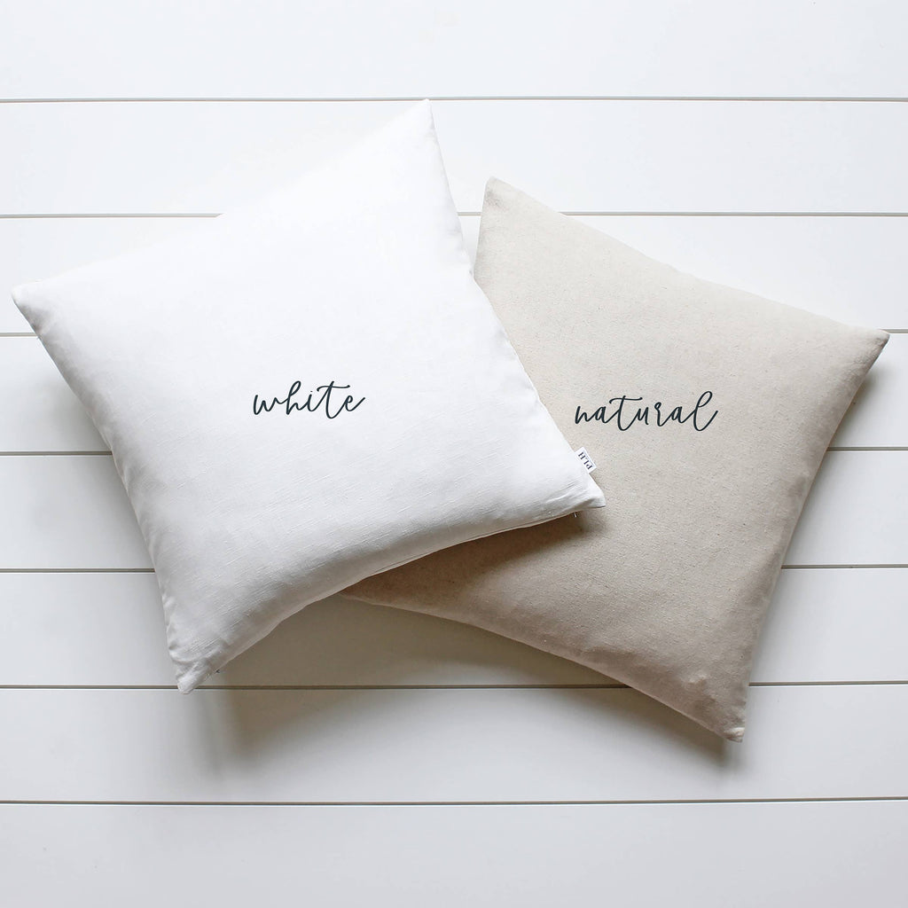 Swiss Cross Pillow Cover: 18 x 18 Natural