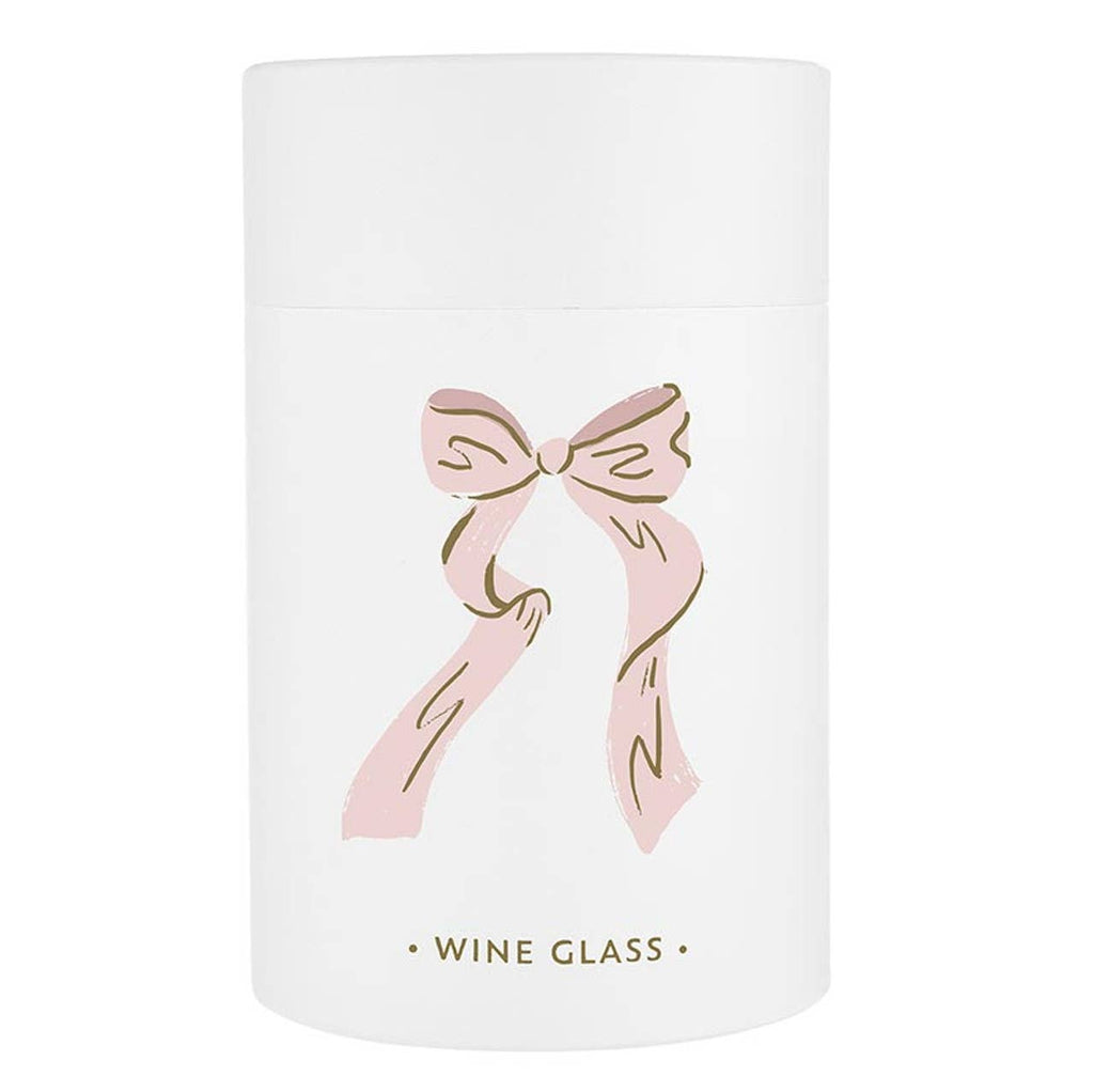Stemless Wine Glass - Pink Bow: Material