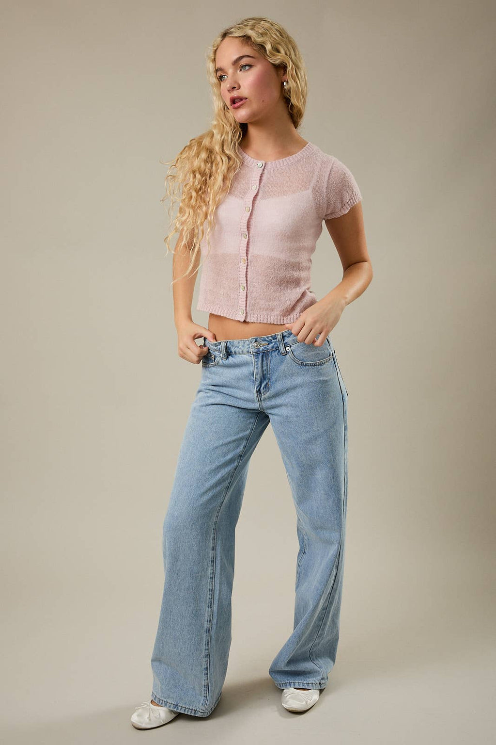The Sweet Pea Button Knit Top