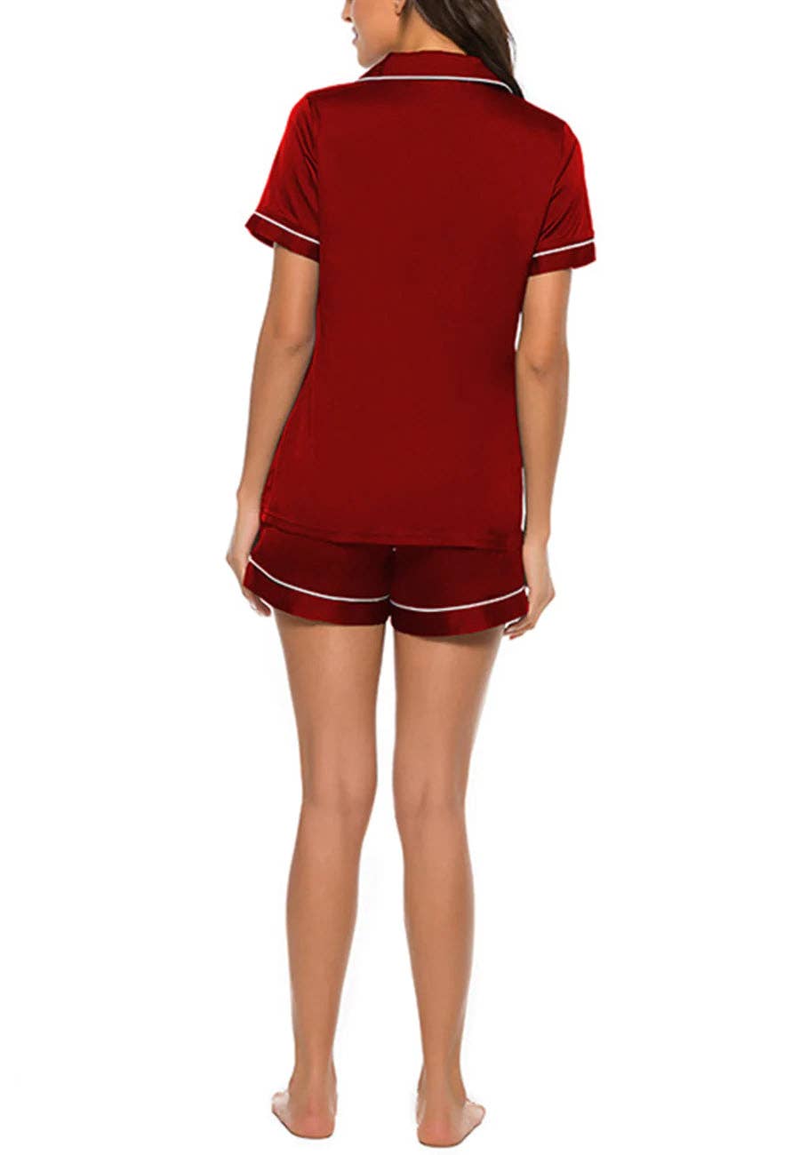 Cozy Crimson Short Set