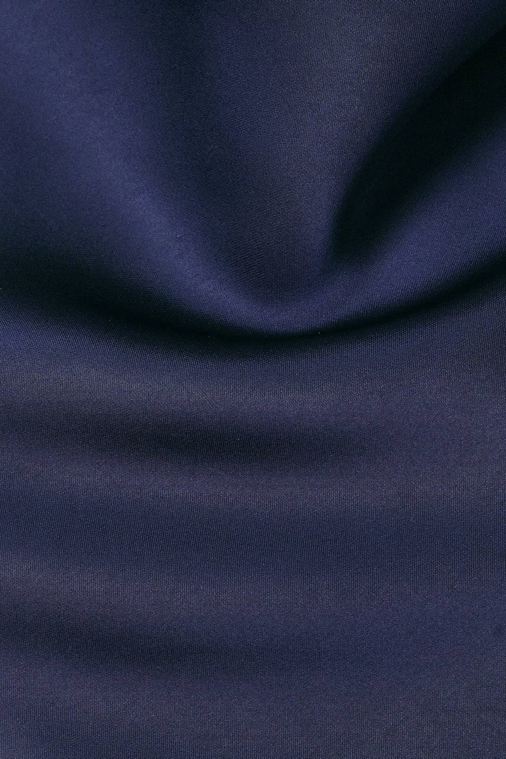 COWL NECK BACK OPEN ATTACHED SCARF FITTED SATIN MINI DRESS: NAVY / S