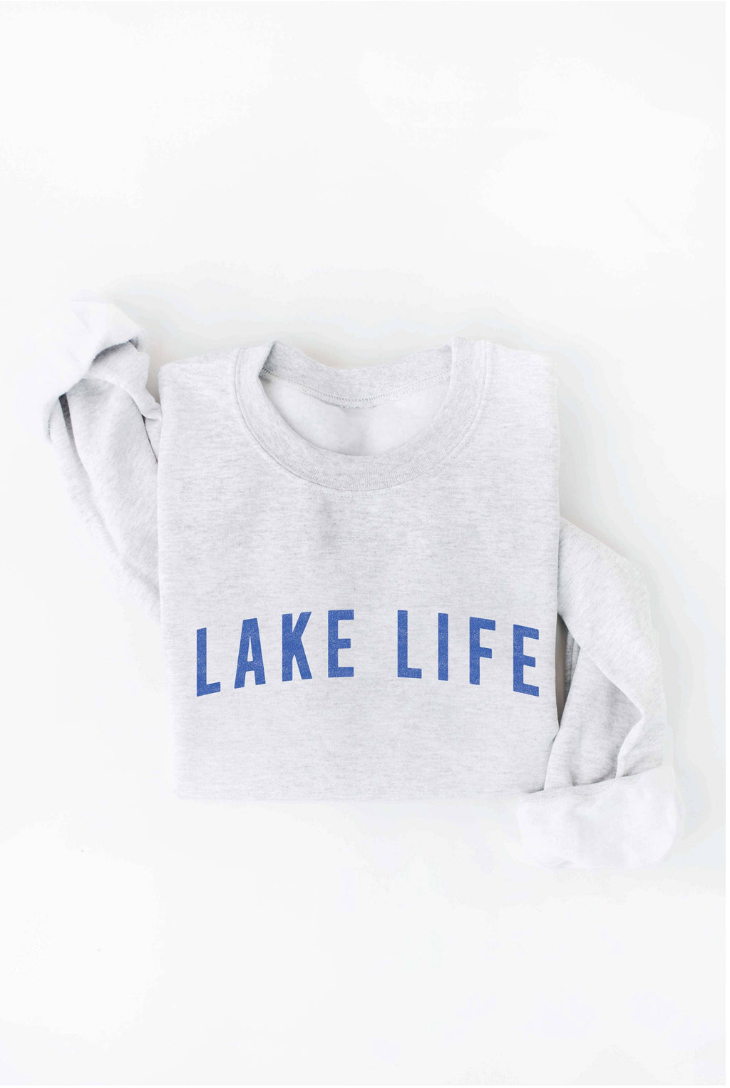 LAKE LIFE Graphic Sweatshirt: TAN / M