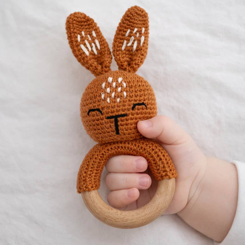 Crochet Bunny Rattle Teether: Foxy rattle