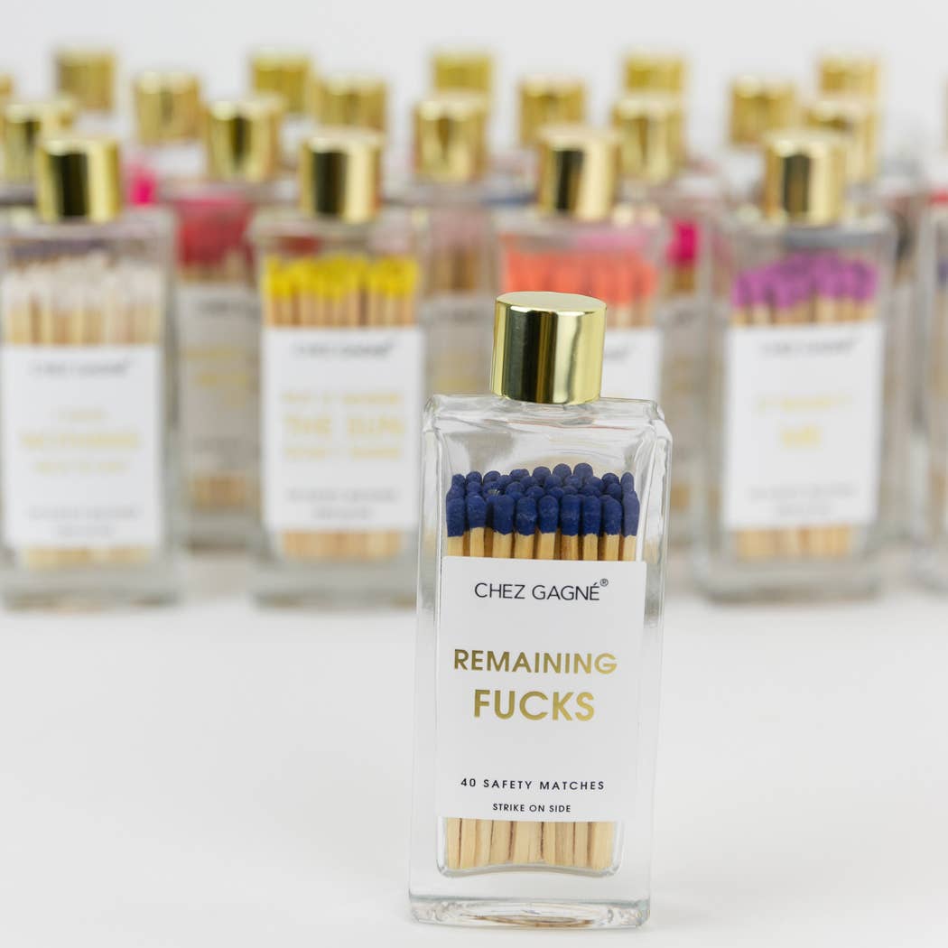Remaining F**ks - Glass Bottle Matches