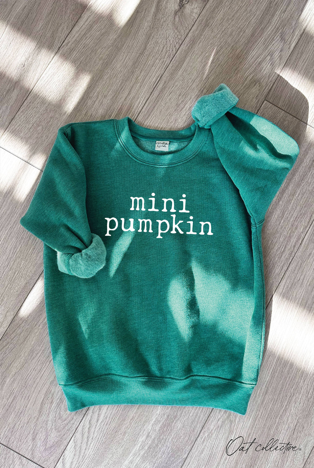 MINI PUMPKIN Youth Unisex Graphic Sweatshirt: HEATHER DUST / 6/7