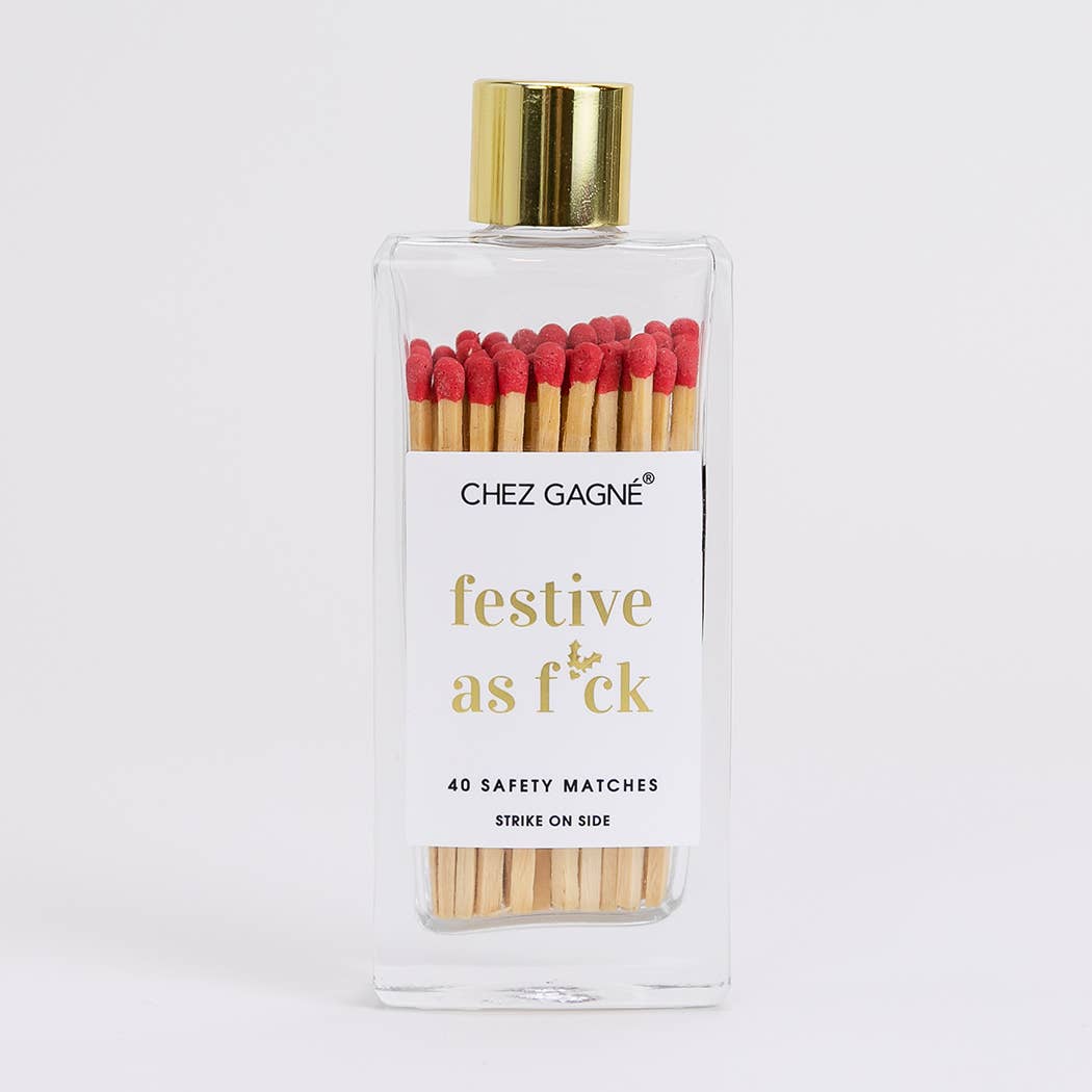 Festive As F*ck - Glass Bottle Matches
