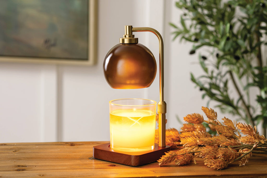 Amber Sphere Candle Warmer Lamp