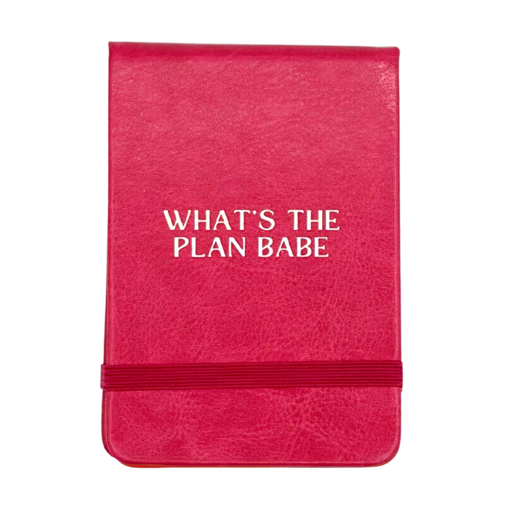 Leatherette Pocket Journal What's The Plan Babe