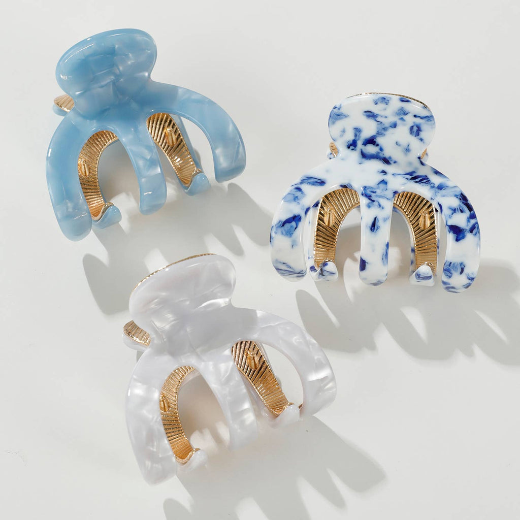 Jade Coastal Octopus Metal Claw Clip - Small: Assorted