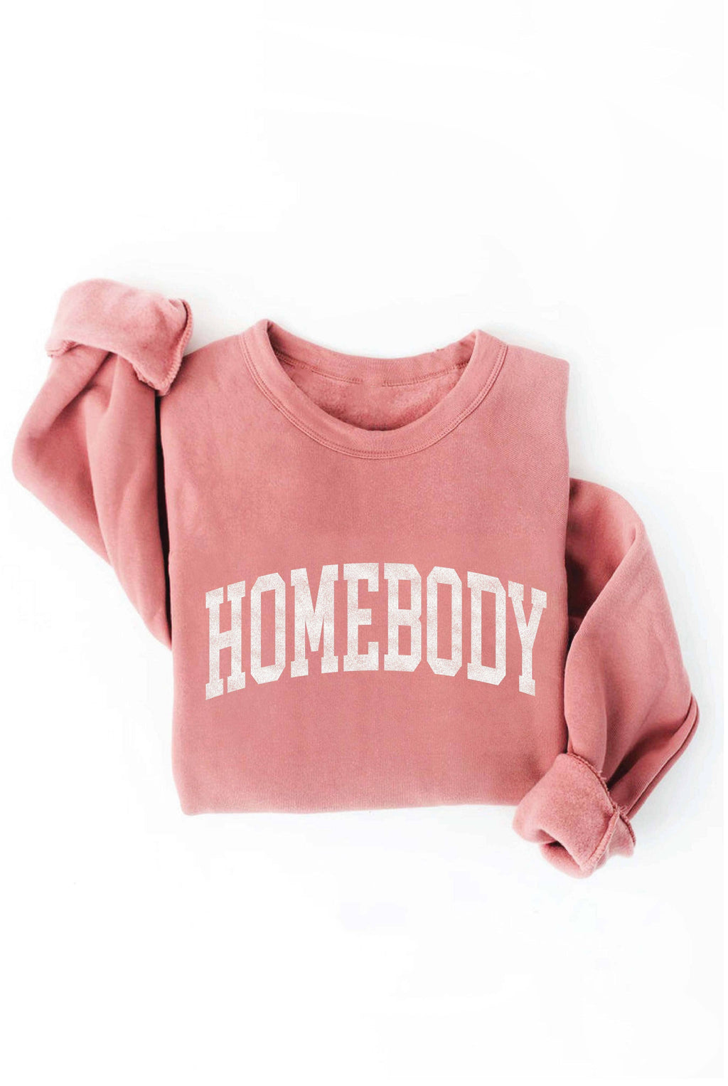 HOMEBODY Graphic Sweatshirt: ROSE / L