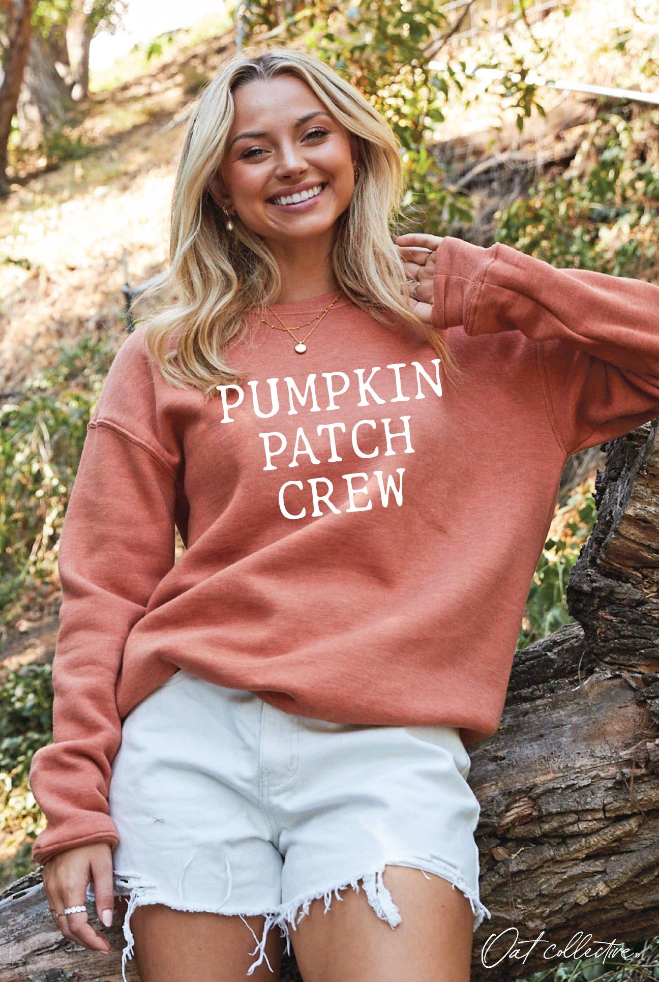 PUMPKIN PATCH CREW Graphic Sweatshirt: HEATHER DUST / M