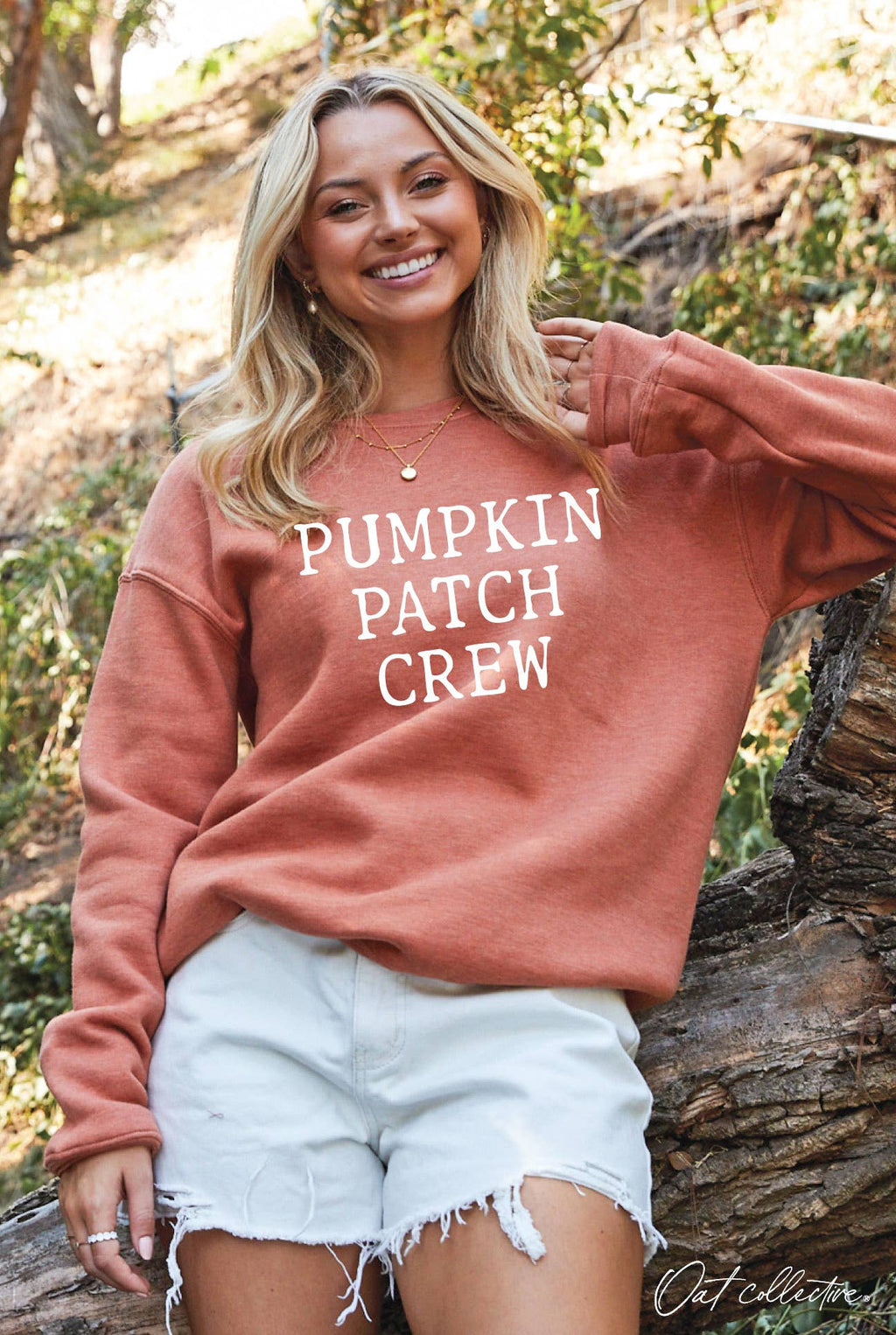 PUMPKIN PATCH CREW Graphic Sweatshirt: HEATHER DUST / S