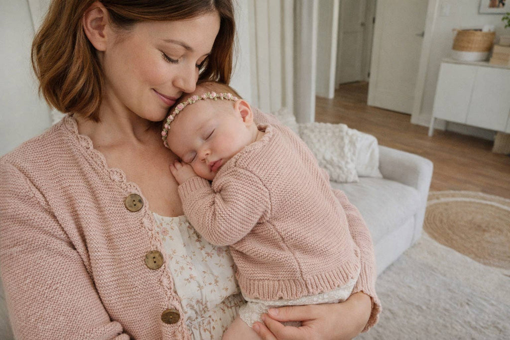 Baby Sophia Sweater: Champagne pink / 18-24 months