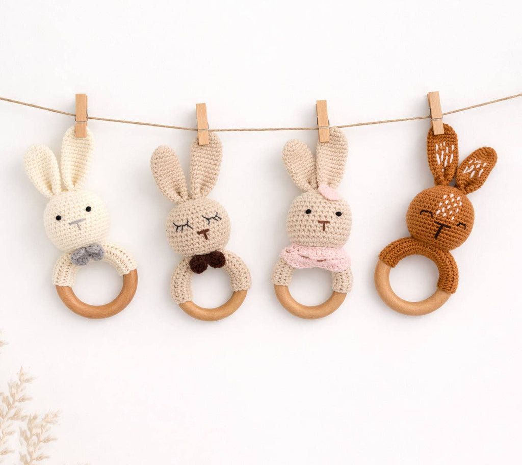 Crochet Bunny Rattle Teether: Foxy rattle