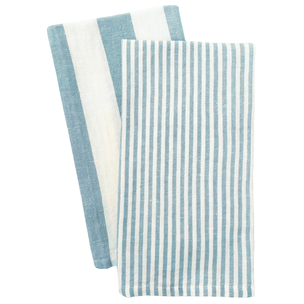 Stripe Tea Towel Set: Black