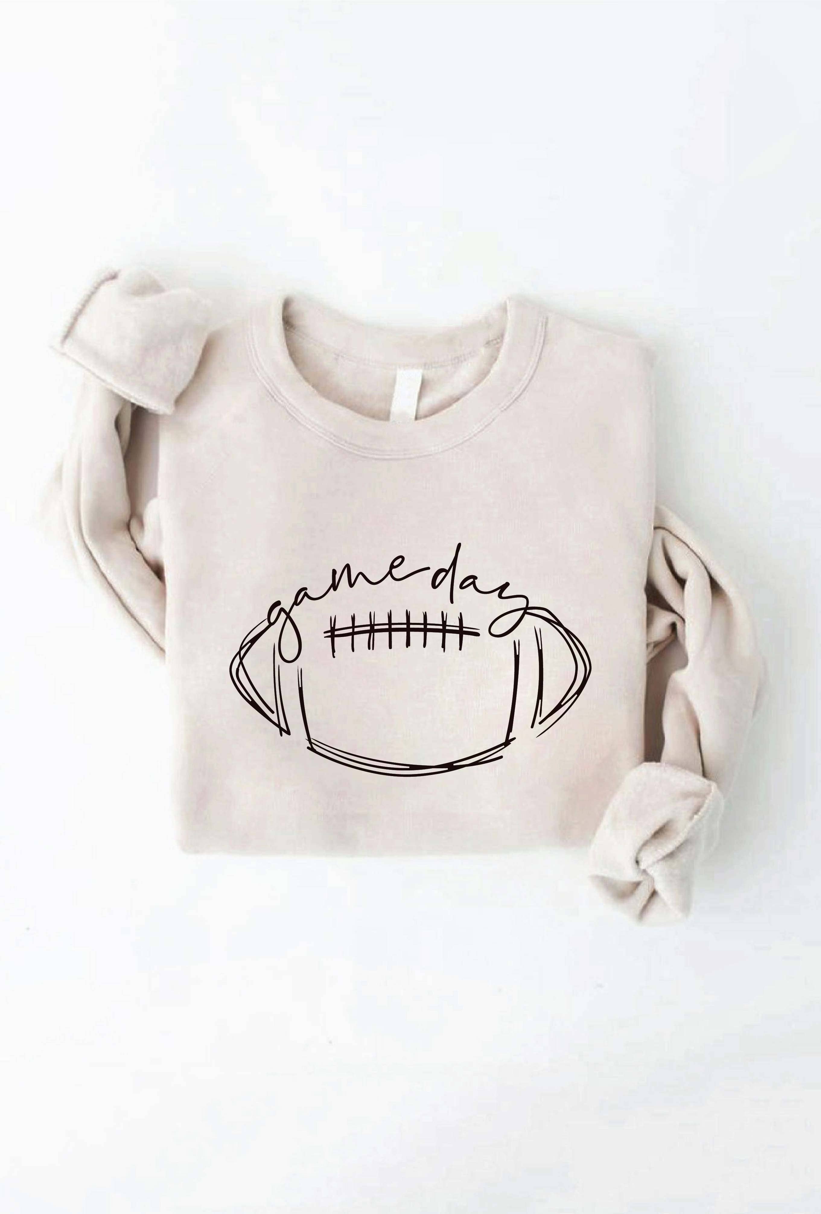 GAME DAY FOOTBALL Graphic Sweatshirt: DARK H. SAGE / XL
