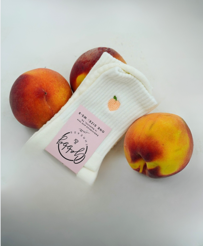 Peach Grip Socks
