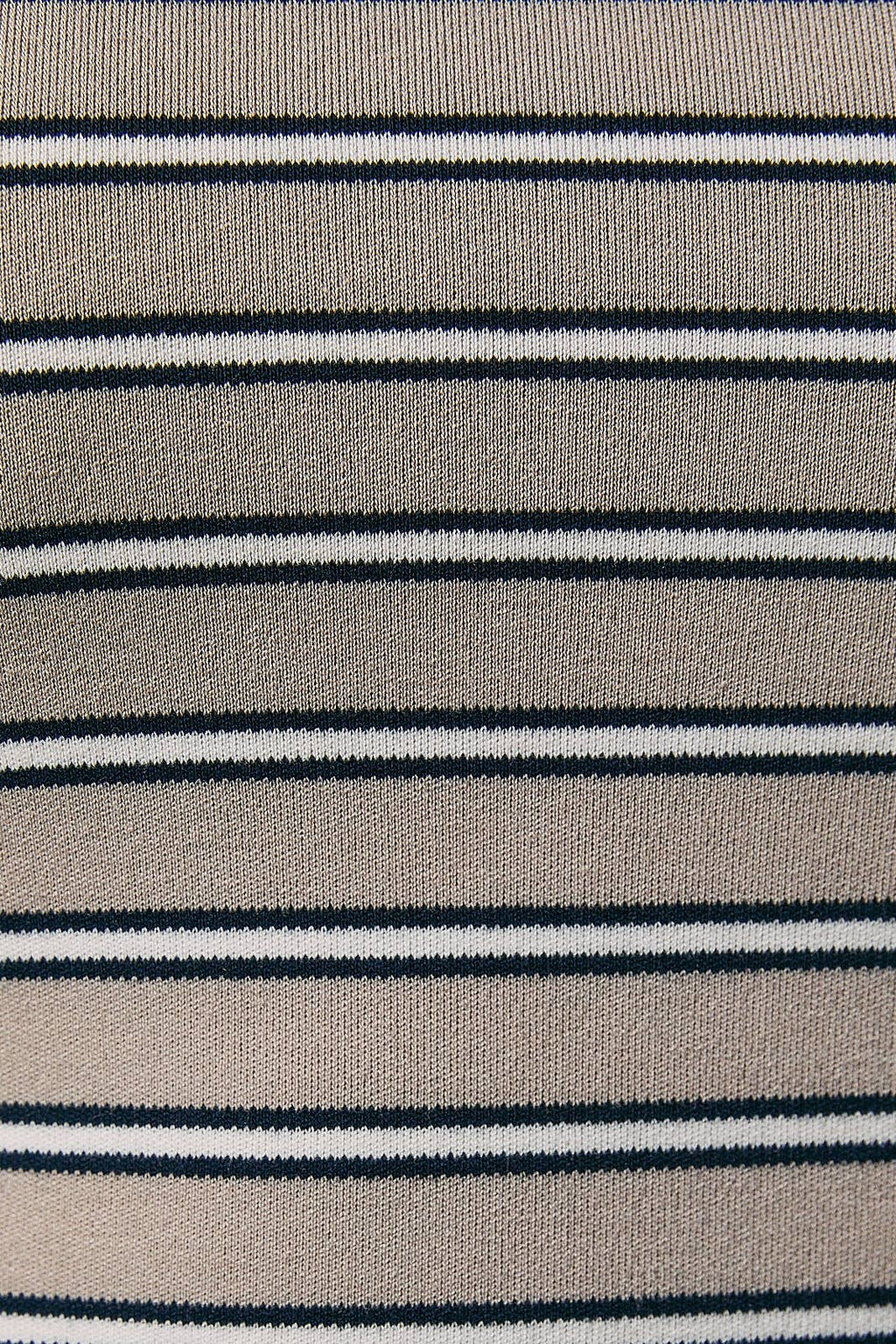 MID WAISTED WIDE LEG STRIPED PANTS: MAUVE-BROWN STRIPE / S