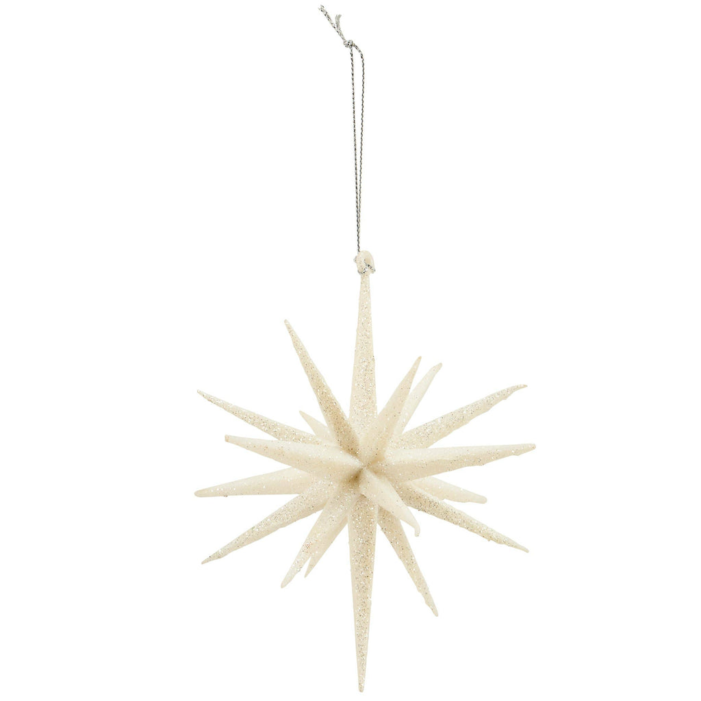 White Starburst Ornament Lg