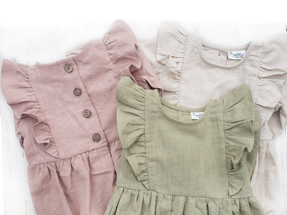Gabriella Sleeveless Romper 3pc Set: Blush pink / 6-9 months