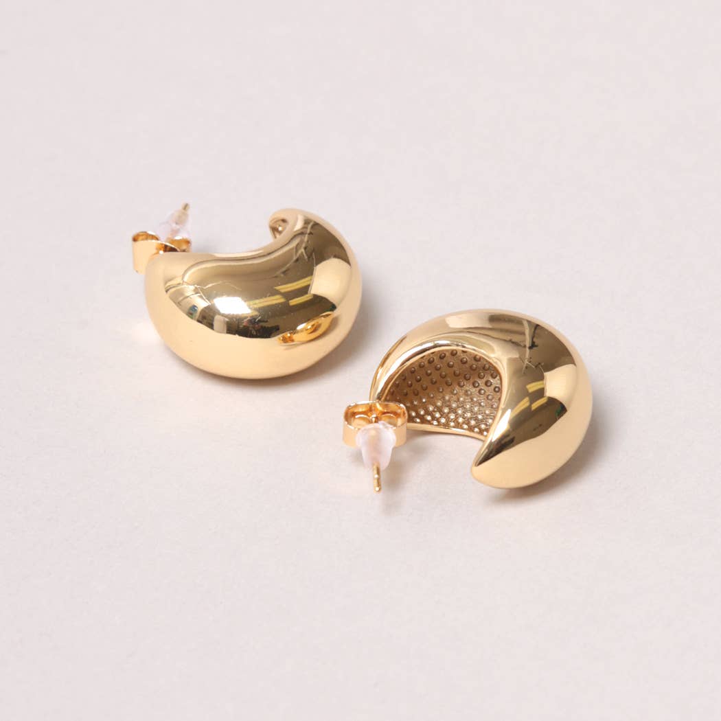 14K Gold-Dipped Post Earring: GLD / ONE SIZE