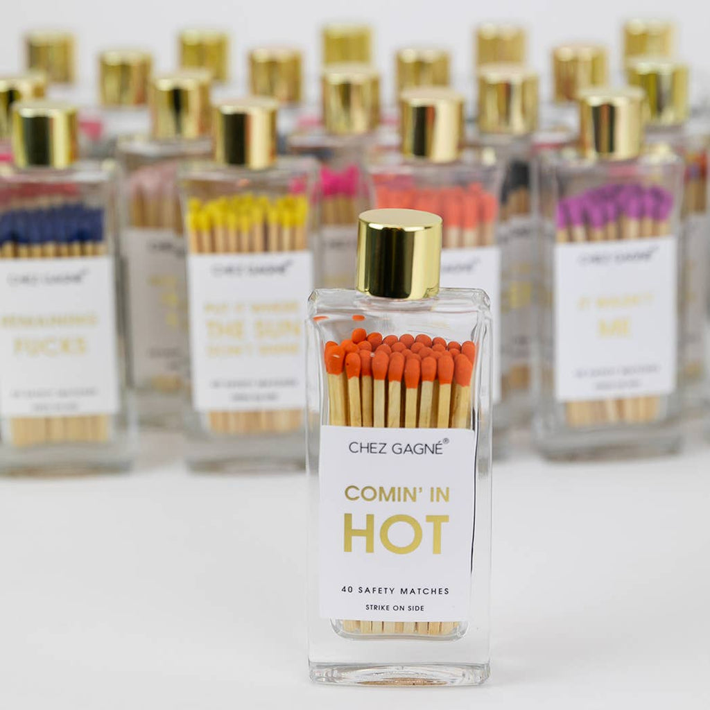 Coming In Hot - Glass Bottle Matches