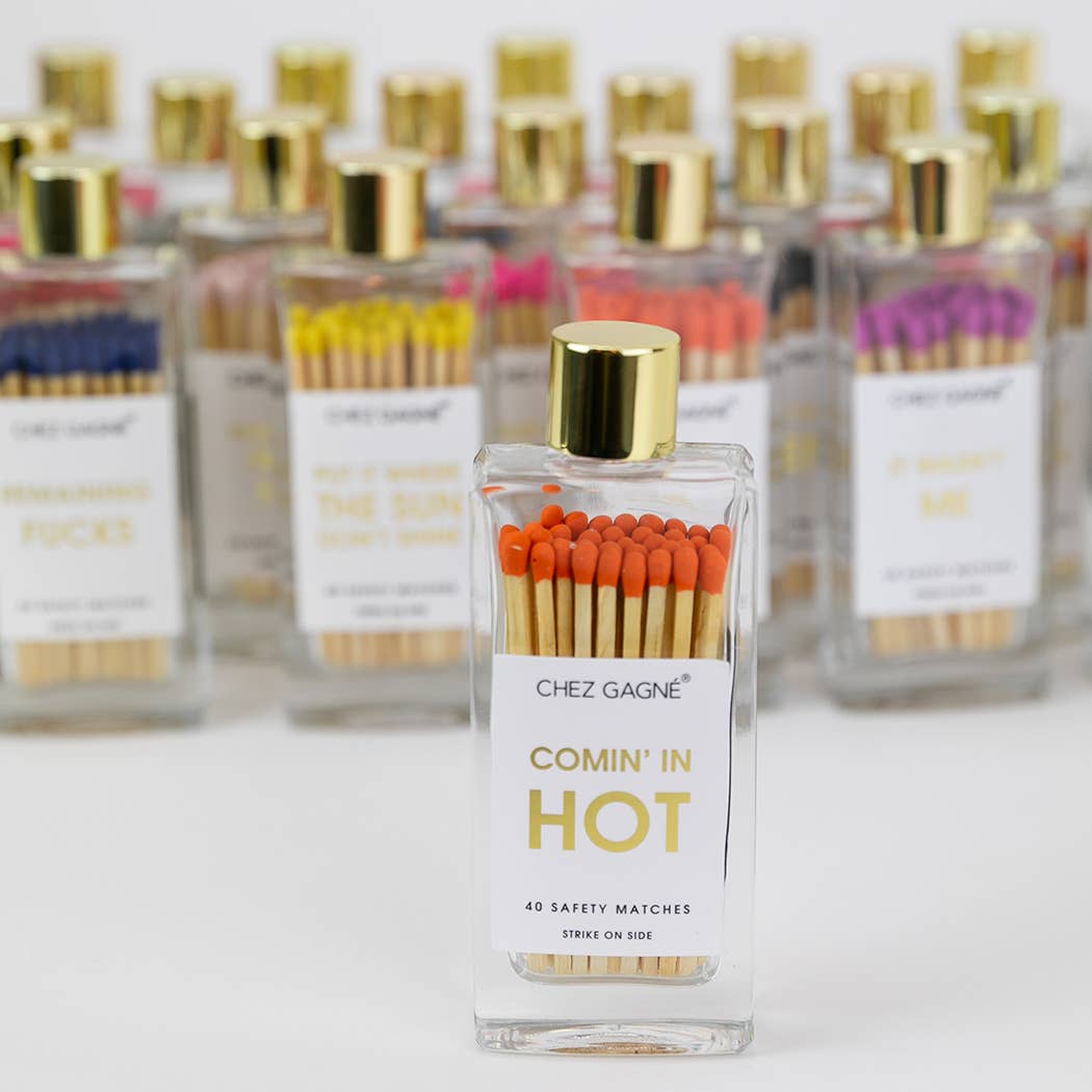 Coming In Hot - Glass Bottle Matches
