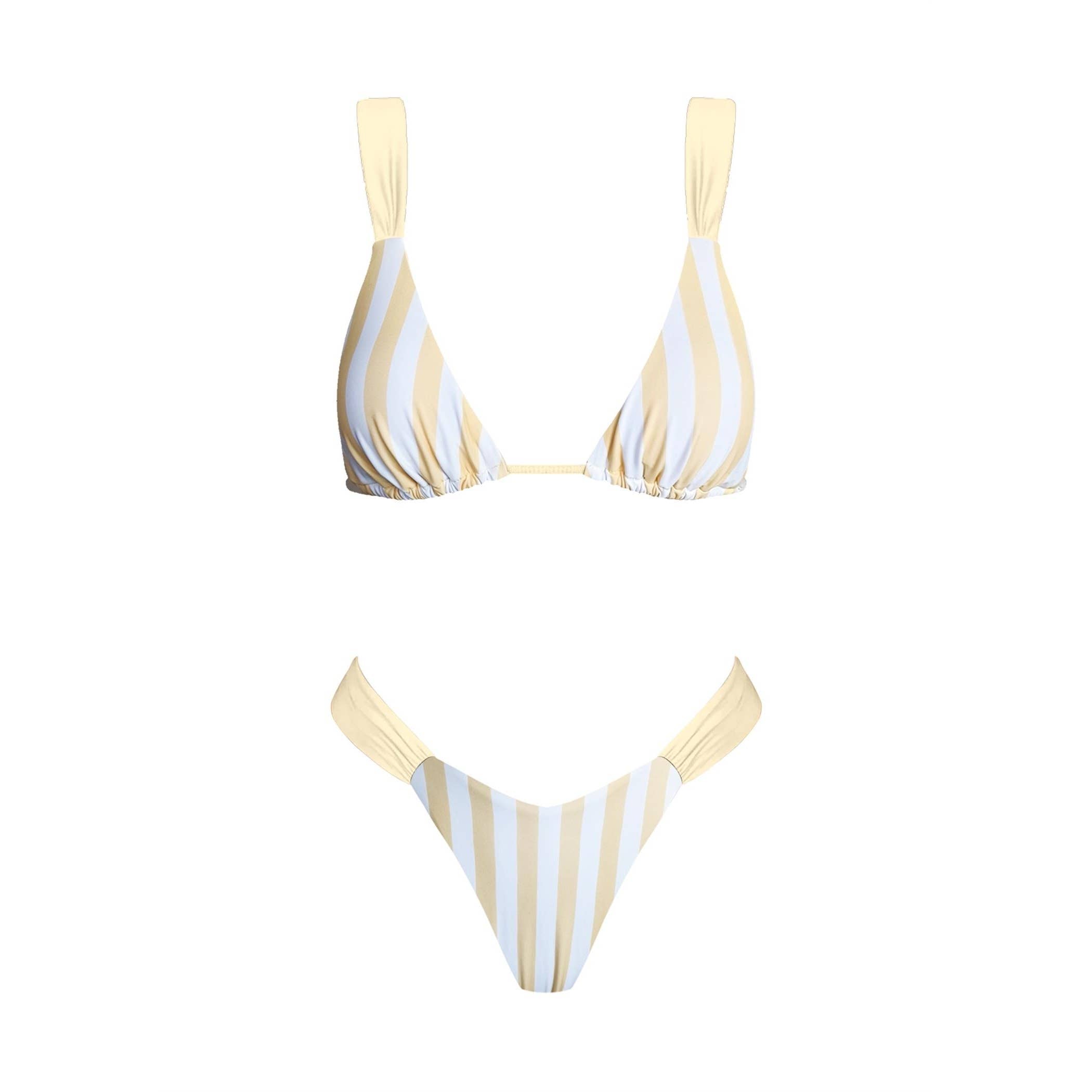 Summer Romance Bikini Set: YELLOWSTRIPE / S-M-L(3-2-1)