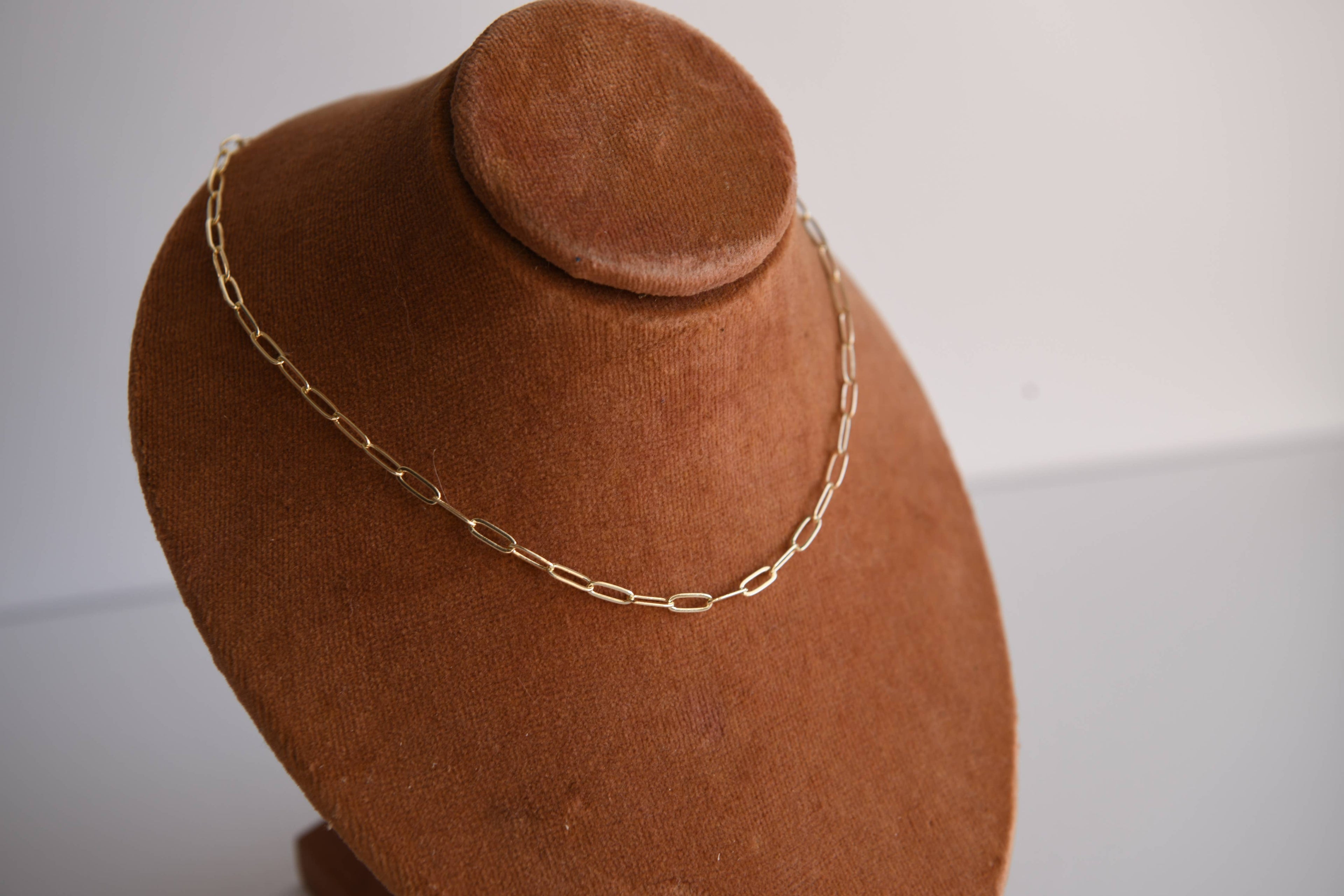 Amber Sunset Paperclip Chain Necklace