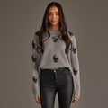 Gray Skull Sweater