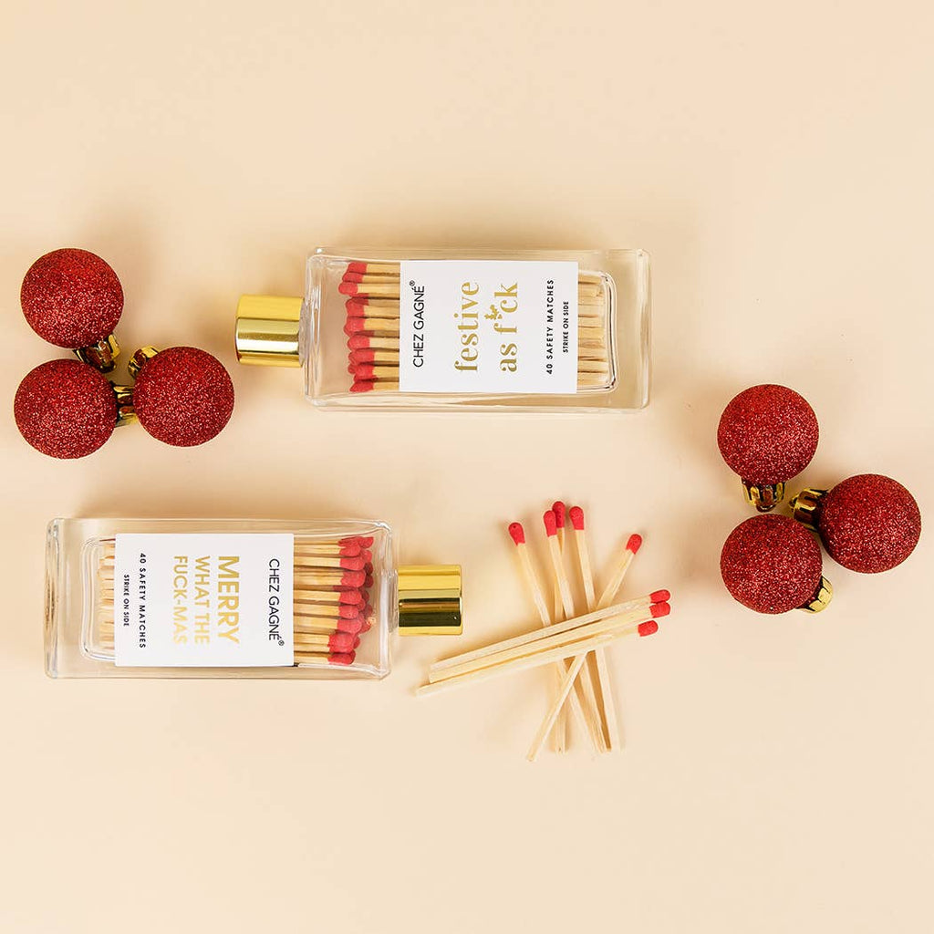 Festive As F*ck - Glass Bottle Matches