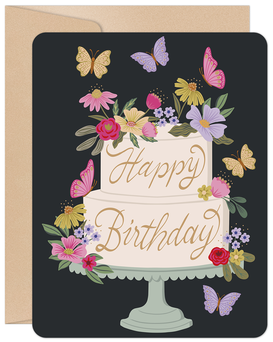 Butterfly Cake Birthday Card