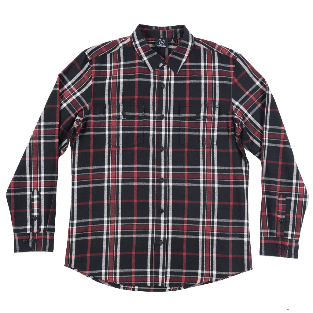 Mens Flannel Shirt: Navy / XL