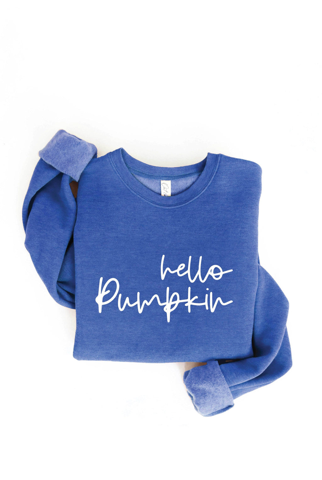 HELLO PUMPKIN Graphic Sweatshirt: TAN / S