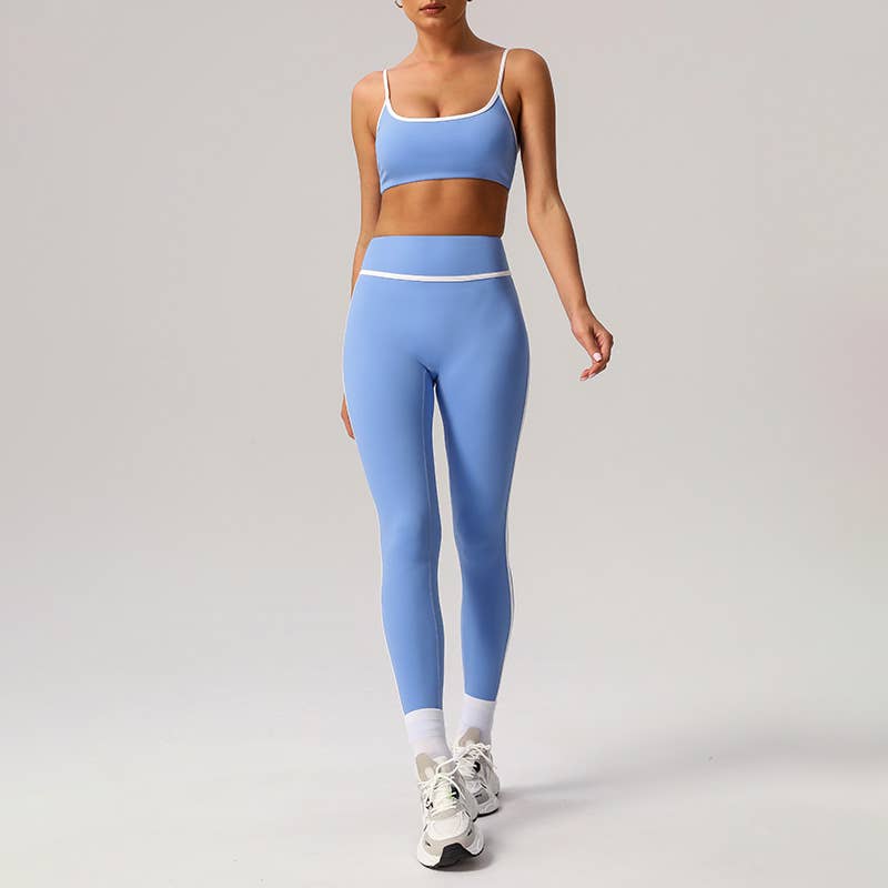 Built-In Pads Bra&High-Waisted Leggings 2-Piece Active set