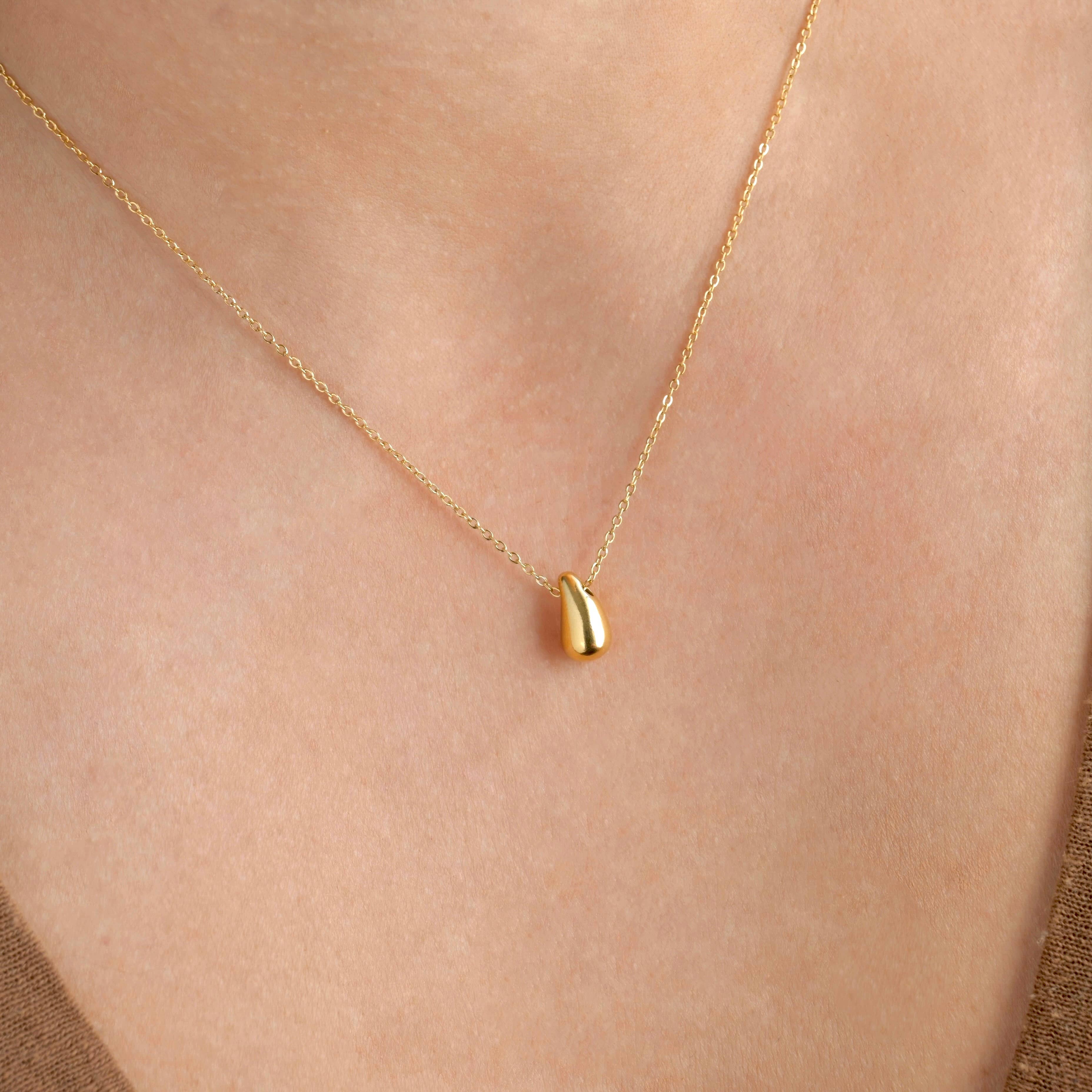 Tear Drop Pendant Necklace