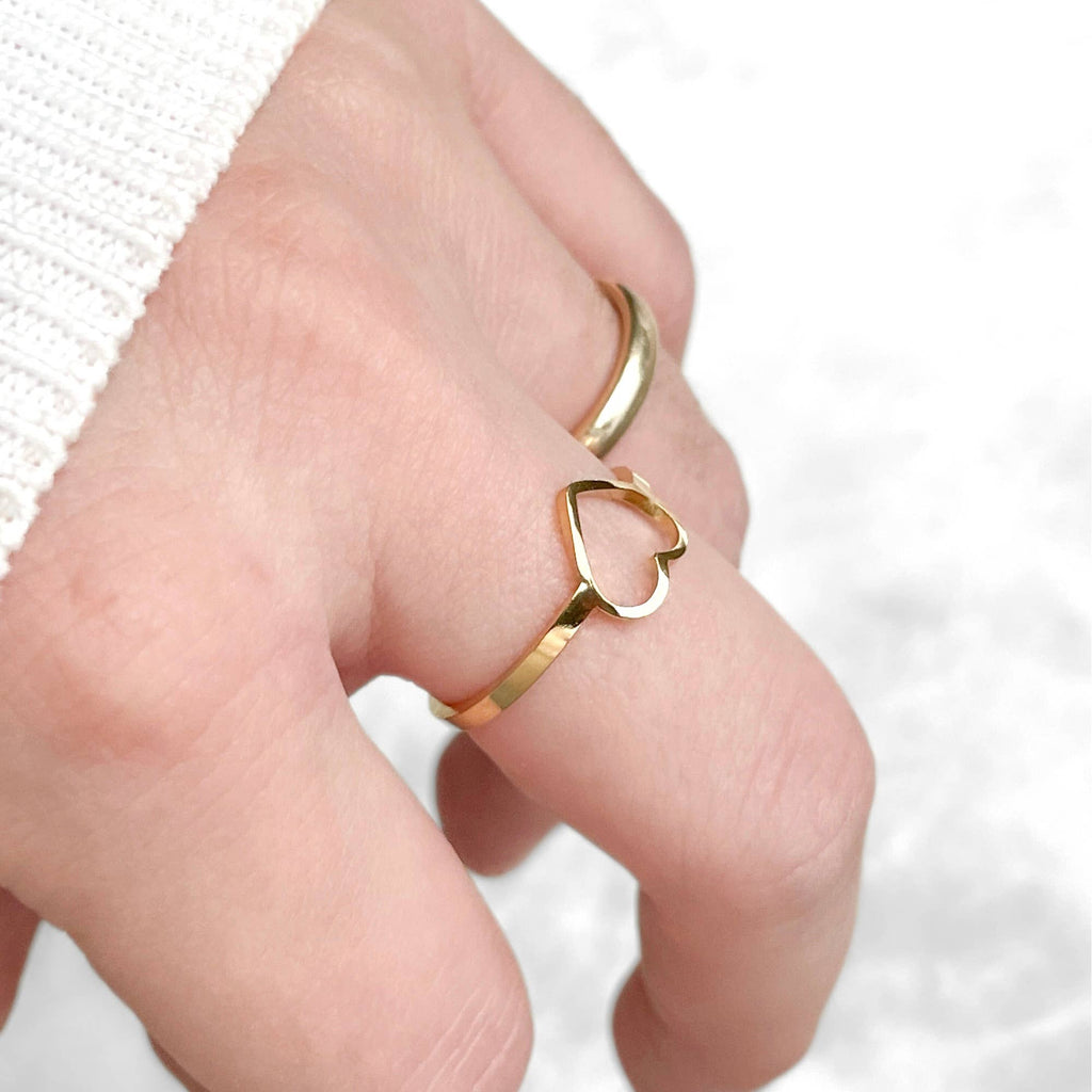 Adjustable Medium Heart Ring