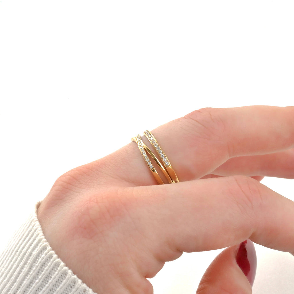 Golden Glow Pavé Ring