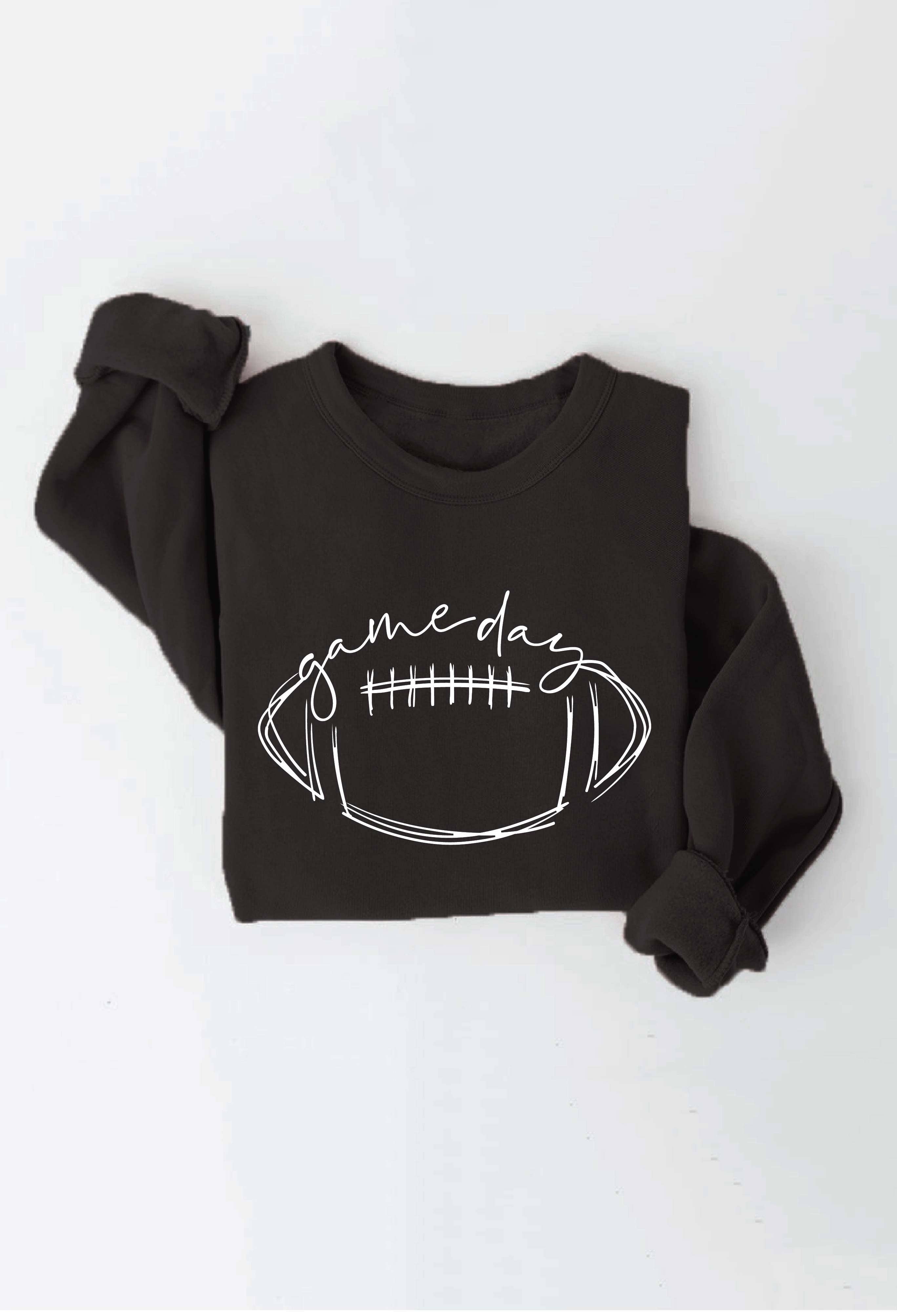 GAME DAY FOOTBALL Graphic Sweatshirt: DARK H. SAGE / XL