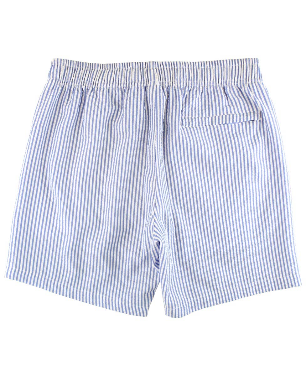 Men's Periwinkle Blue Seersucker Swim Trunks