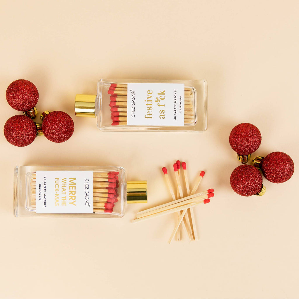 Festive As F*ck - Glass Bottle Matches