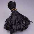 100pc, Disposable Plastic Square Snap Lock Buckle Fastener: Black